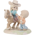 Precious Moments 242001 Ltd Ed Couple Riding Horse Figurine