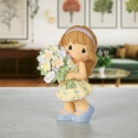 Precious Moments 242013 Girl Holding Bouquet of Flowers Figurine