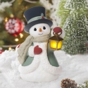 Precious Moments 249402 Snowman Holding Lantern LED PWP Musical