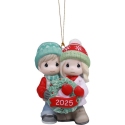 Precious Moments 251004 Dated 2025 Couple with Wreath Ornament