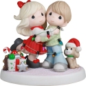 Precious Moments 251032 Couple Tangled Up in Christmas Lights Figurine