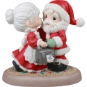 Precious Moments 251035 Santa and Mrs. Claus Kissing Figurine