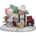 Precious Moments 251039 Ltd Ed Couple with Tree On Car Figurine