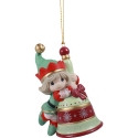 Precious Moments 251041 Girl Elf On Bell Ornament