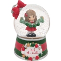 Precious Moments 251101N Dated 2025 Girl Holding Garland Snow Globe