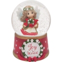 Precious Moments 251103 Annual Angel with Joy Wreath Snow Globe