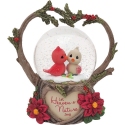 Precious Moments 251105 Cardinal Couple Musical Snow Globe