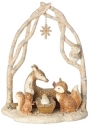 Roman Holidays 132360N Animal Nativity with Arch and Star Birch Branch Figurine