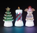 Roman Holidays 134968N LED Angel Candle Tree Glitterbuddies Set of 3