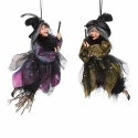 Roman Holidays 135004 Set of 2 Fancy Witches On Broom