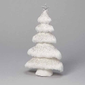 Roman Holidays 135037N White Glitter Fur Tree with Star and Silver Sequins