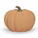 Roman Holidays 135241N Knit Texture Pumpkin with Bronze Stem Figure