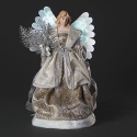 Roman Holidays 135251 LED Angel with Fiber Optic Wings and White Dress Figurine