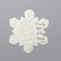 Roman Holidays 135575N Porcelain Snowflake Ornament