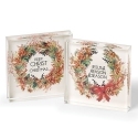 Roman Holidays 135784N Set of 2 Glass Block Messages