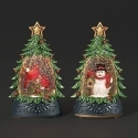 Roman Holidays 136136 Lighted Tree Shape Cardinal And Snowman 2 Figurines