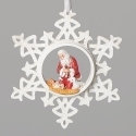 Roman Holidays 136261 Kneeling Santa Snowflake Ornament