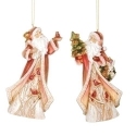 Roman Holidays 136423 Set of 2 Santa Ornaments