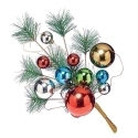 Roman Holidays 136484N Ball Tree Pick With Pine Branch