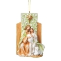 Roman Holidays 136513N Holy Family Ornament Mistletoe Pattern