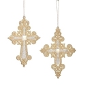 Roman Holidays 136795 Set of 2 Glitter Cross Ornaments