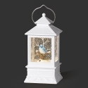 Roman Holidays 137001 Lighted Swirl Bluebird White Lantern