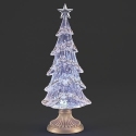 Roman Holidays 137019 Lighted Swirl Tree With Gold Crystals and Base