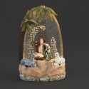 Roman Holidays 137022 Lighted Swirl Palm Tree With Holy Family