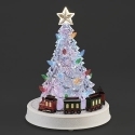 Roman Holidays 137023 Lighted Acrylic Tree with Train Rotation