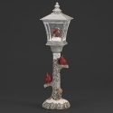 Roman Holidays 137074N Lighted Swirl Lamppost With Cardinal Scene