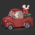 Roman Holidays 137078N Lighted Swirl Elf Truck Santa And Mrs Claus Dancing