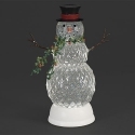 Roman Holidays 137096 LED Swirl Faceted Snowman With Holly Scarf