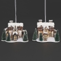 Roman Holidays 137107 Set of 2 Lighted House Ornaments