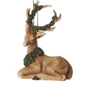 Roman Holidays 137112N Deer Woodcarved Ornament Timber Tails