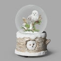 Roman Holidays 137114 Musical White Owl Dome with White Owl in Tree Base 80MM