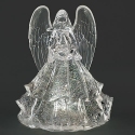 Roman Holidays 137123 Lighted Swirl Clear Angel With Full Skirt Holding Bird