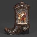 Roman Holidays 137125N Lighted Swirl Boot Santa Riding Deer