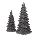 Roman Holidays 137127N 2 Piece Set Black Glitter Tree