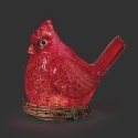 Roman Holidays 137130N Lighted Swirl Cardinal Shape In Nest