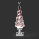 Roman Holidays 137133N Lighted Swirl Tree Red Silver Rotating Spirals