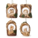 Roman Holidays 137167 Timber Tails 45MM Christmas Ornaments Set of 4