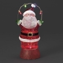 Roman Holidays 137175 Lighted Swirl Santa with String Lights Above Head