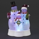 Roman Holidays 137192N Lighted Swirl 3 Snowman Family with Multi-Colored Lights