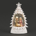 Roman Holidays 137197 Lighted Holy Family Shimmer Tree Figurine