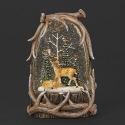 Roman Holidays 137199 Lighted Swirl Antler Casing Deer Family In Forest