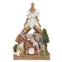 Roman Holidays 137301N Nativity Pyramid Star And Angel Figurine