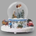 Roman Holidays 137321 Musical Dome Log Cabin Rotating Base 100MM