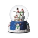 Roman Holidays 137326N 100MM Musical Dome Snowman Family