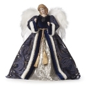 Roman Holidays 137339 Navy Angel Treetopper With Silver And Gold Detail