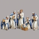 Roman Holidays 137355N 6 Piece Set Navy Nativity Gems On Ivory Gown